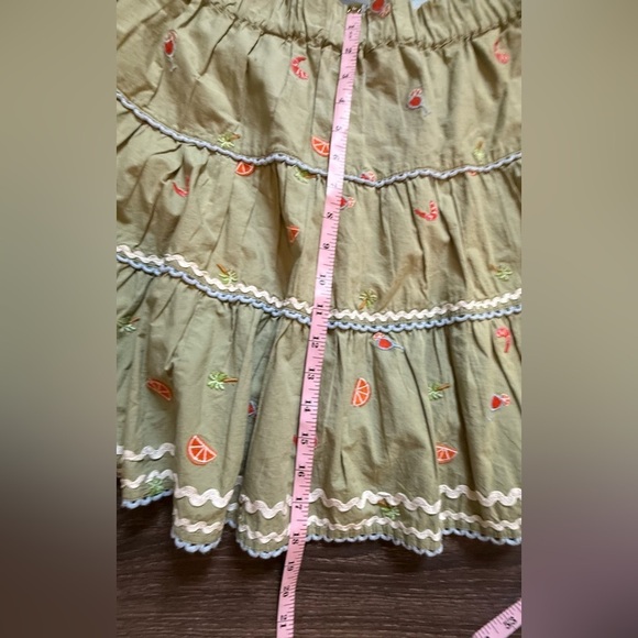 Rollert Rabbit 100% Cotton Summer Apperol Embroidered Noemie Skirt Size Small - Picture 8 of 9
